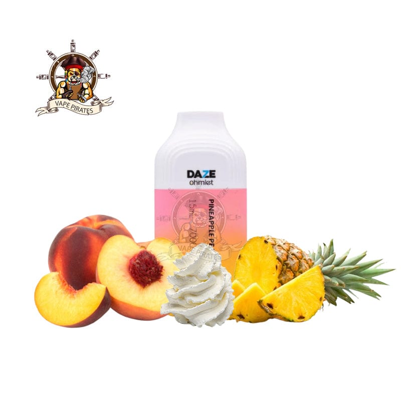 7 Daze Disposable Vape Pineapple Peach Whip 7 Daze Ohmlet Disposable Vape (5%, 7000 Puffs)
