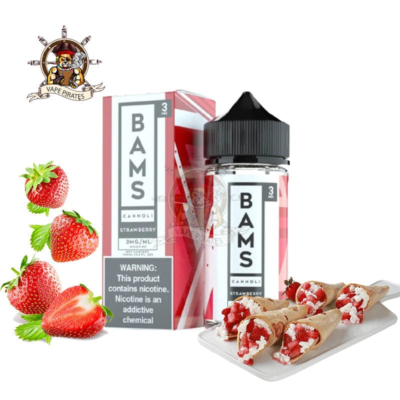 Bam's Cannoli E-liquid Bam's - Strawberry Cannoli - Vape Juice 100ML