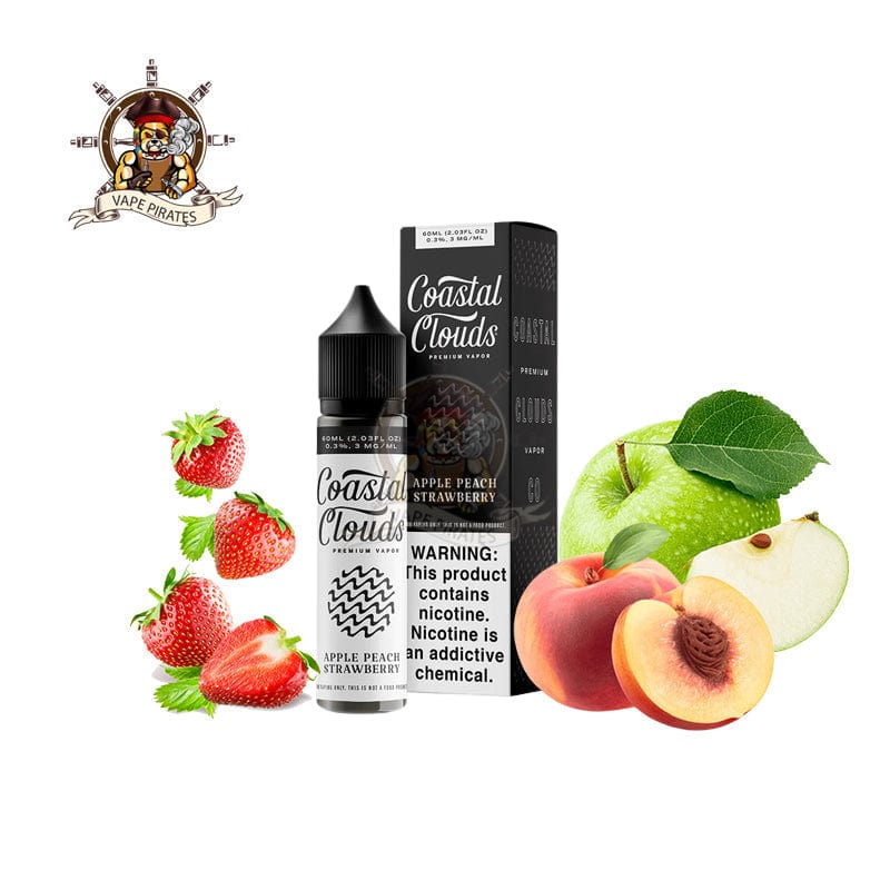 Coastal Clouds E-liquid Coastal Clouds - Apple Peach Strawberry - Vape Juice 60ml