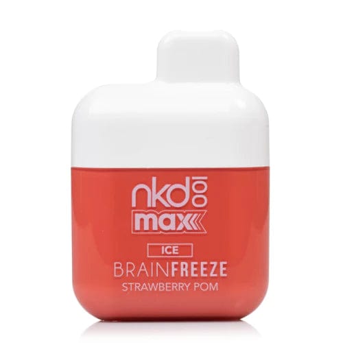 Naked 100 Disposable Vape Ice Strawberry Pom ( Brain Freeze ) Naked 100 Max Disposable Vape ( 5%, 4500 Puffs )