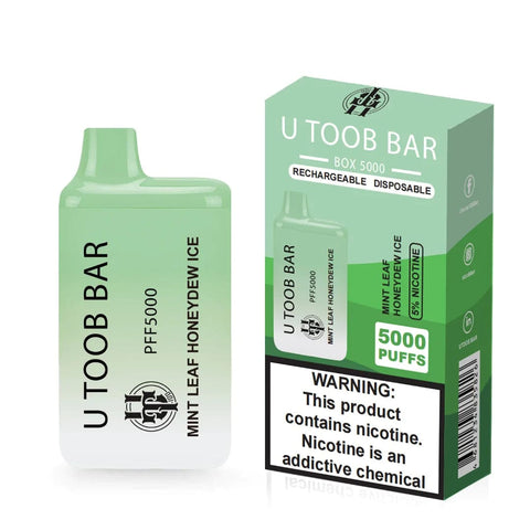 U Toob Bar Disposable Vape Mint Leaf Honeydew Ice U Toob Bar Disposable Vape (5%, 5000 Puffs)