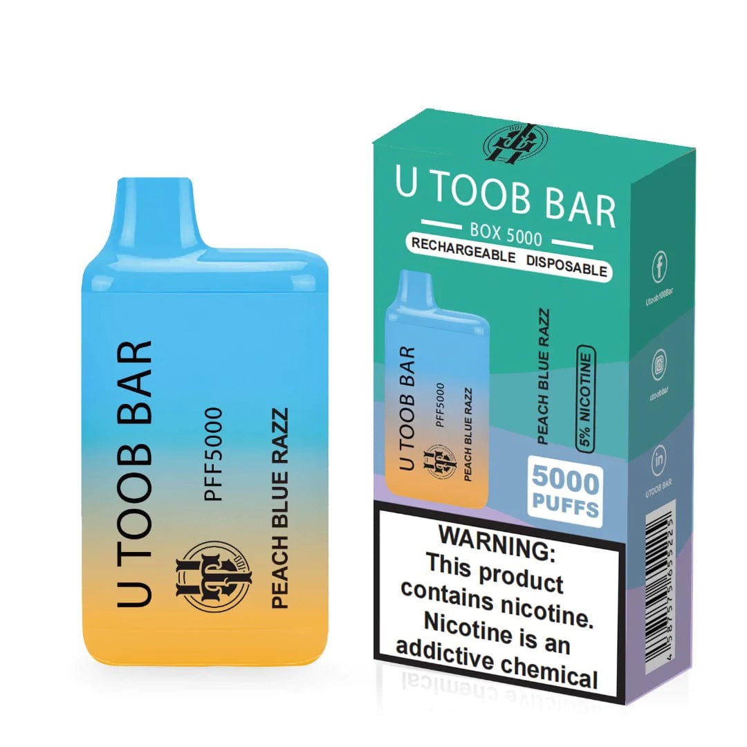 U Toob Bar Disposable Vape Peach Blue Razz U Toob Bar Disposable Vape (5%, 5000 Puffs)