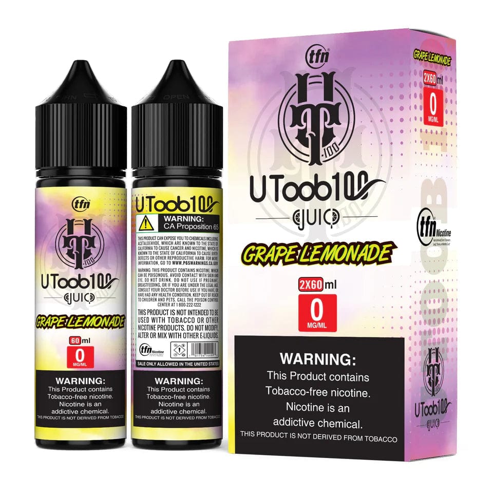 UToob100 E-liquid U TooB 100 E juice - Grape Lemonade -  2x60ML 120ML